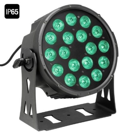 Cameo Light LED FLAT PRO PAR CAN 18 IP65 – 18x10 wattos RGBWA LED, lapos fekete házban, kültéri (IP65)
