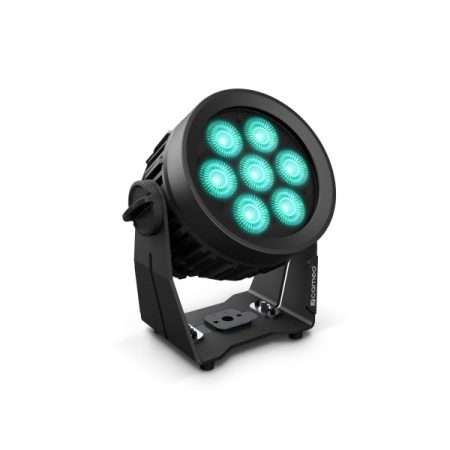 Cameo Light LED FLAT PRO PAR 7 G2 – 7x10 wattos RGBWA LED, kültéri spotlámpa fekete házban