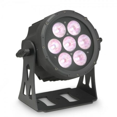 Cameo Light LED FLAT PRO PAR CAN 7 SPOT – 7x15 wattos RGBW LED, lapos fekete házban