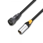   Cameo Light DMX kábel – 3 pólusú, bemeneti, 1 méteres, IP65 minősítésű