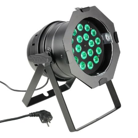 Cameo Light LED PAR 64 – 18x8 W-os négyszínű RGBW LED, fekete ház