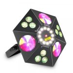   Cameo Light LED UVO 5 az 1-ben effekt – súrolófény, UV lámpa, virág effekt, stroboszkóp és lézer