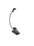   König & Meyer kottalámpa - LED FlexLight – 1 LED-es, csíptethető, 3 db AAA elemmel működik, flexibilis nyakkal, fekete