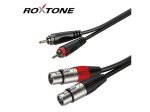 Roxtone RACC170L1 2xXLR(m) - 2xRCA kábel, 1m