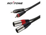 Roxtone RACC190L1 2xXLR(p) - 2xRCA kábel, 1m