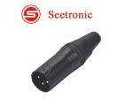   Seetronic SC3MXX-B XLR lengő papa csatlakozó, 3 pólusú, (fekete)
