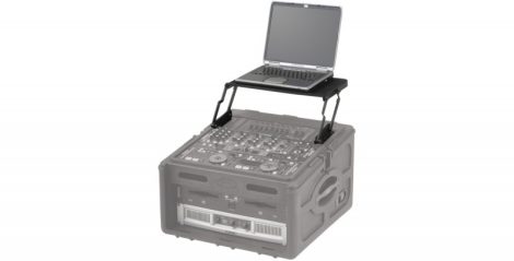 SKB laptop állvány – racksínre szerelhető kinyitható polc, 19" x 8U, fekete