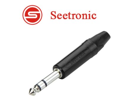 Seetronic SP3X-B Sztereo 6,3 jack dugó (fekete)