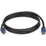   Klotz USB 3.0 Super Speed kábel, 1,5 m – USB A - USB A aranyozott csatlakozók, 5 Gbit/s, fekete