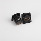   WorldMix HDMI átvezető – HDMI aljzat - HDMI aljzat, ''D'' házba szerelve, fekete