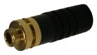   WorldMix 3,5 jack aljzat – sztereó 3,5 mm, aranyozott érintkező, M4 menettel a dugóhoz rögzíthető, fekete fém ház, 4,4 mm vastag kábelhez, Sennheiser kompatibilis