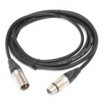   CORDIAL mikrofonkábel XLR3M - XLR3F csatlakozók, + CORDIAL fekete kábel többféle méretben